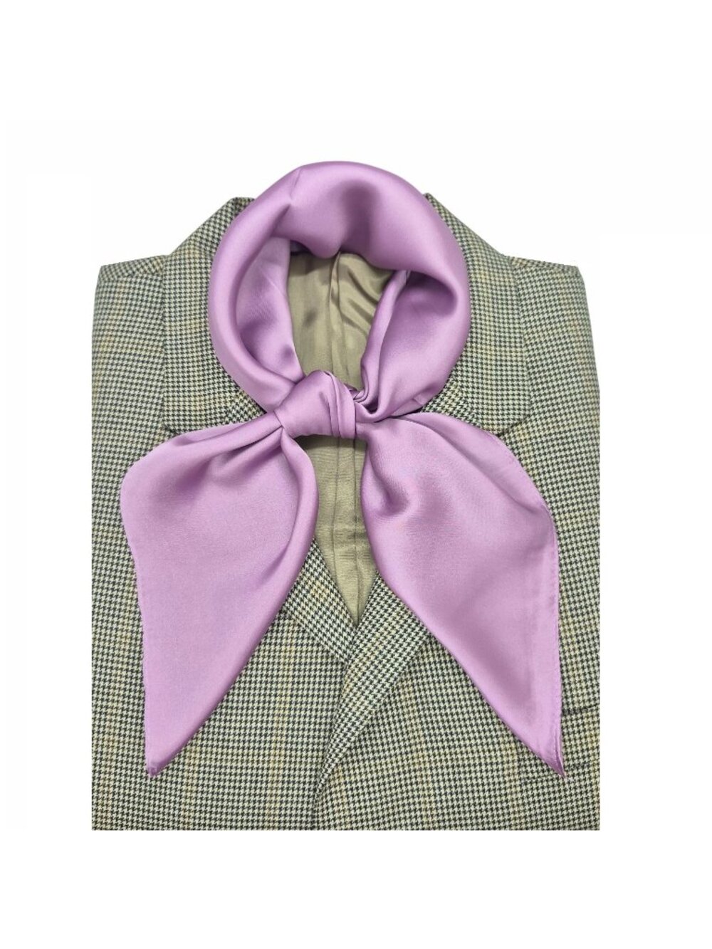 ✨Elegant Bandana Square Silky Scarf Lavender Solid Wrap Versatile Shawl Wrap New